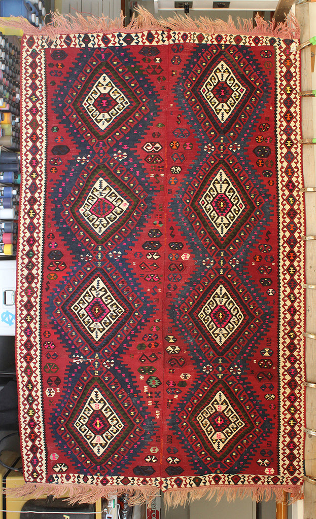 5'10 x 9'8 Lake Van Kilim-Turkey-Antique Rug