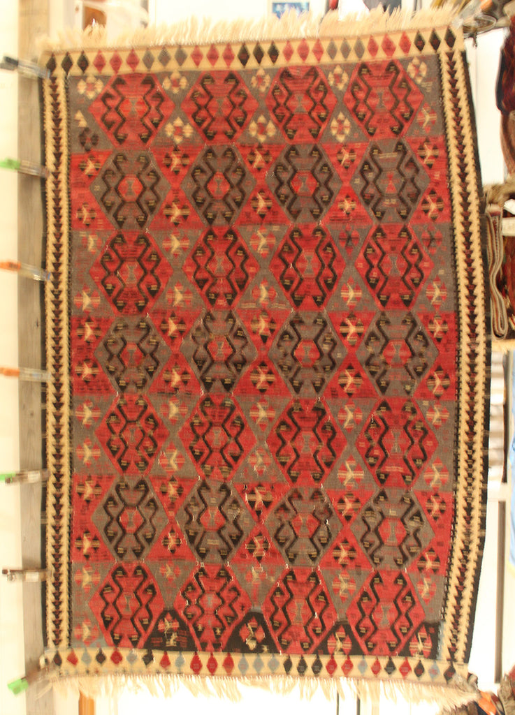 4'6 x 6'4 Turkey Lake Van Kilim Rug