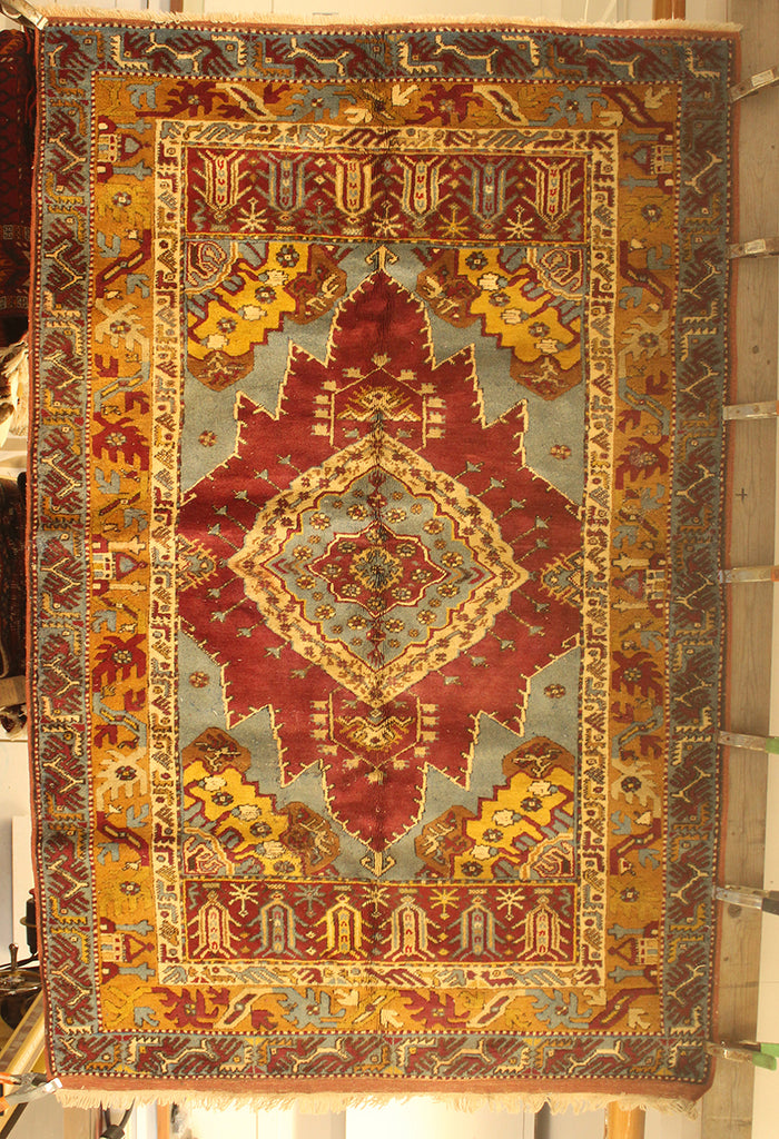 4'4 x 6'9 Turkish Yunta Rug