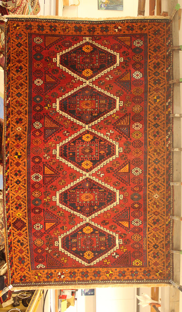4'10 x 8 Persian Afshar Rug