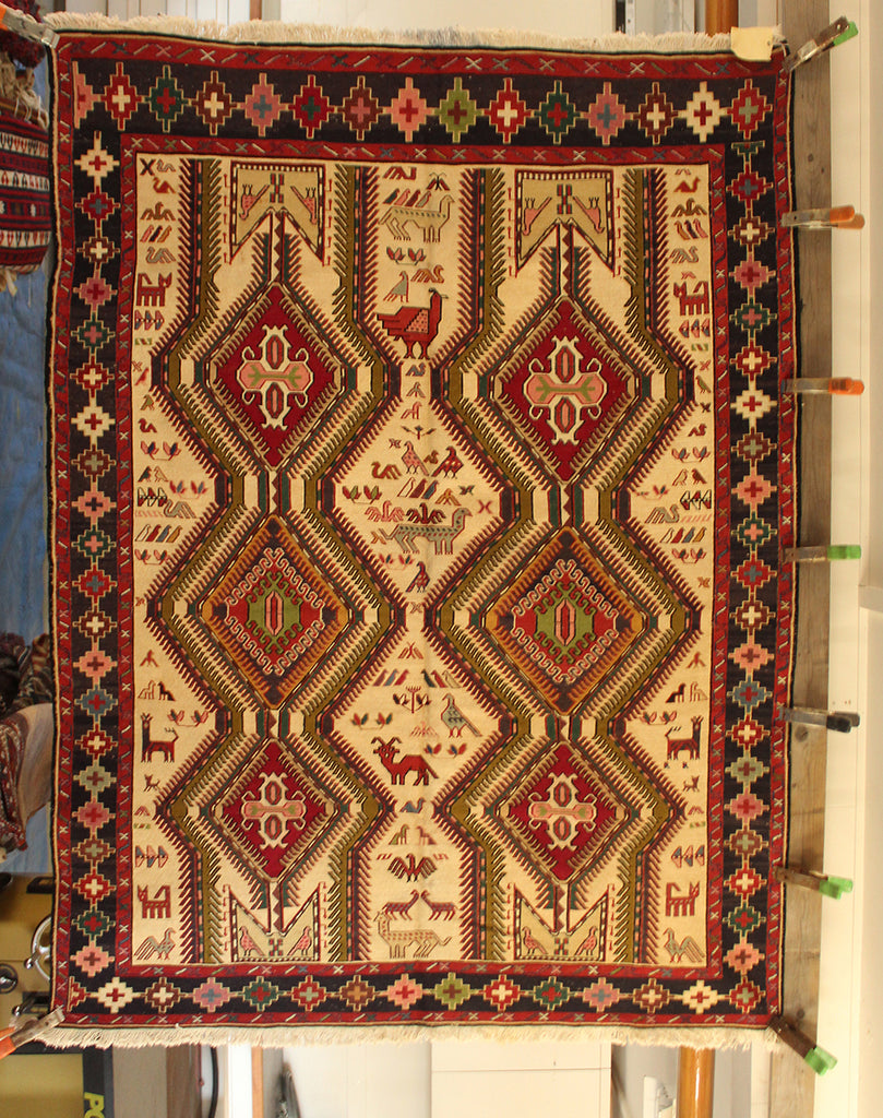 4'9 x 6'3 Persia Shahsavan-NW Iran Rug
