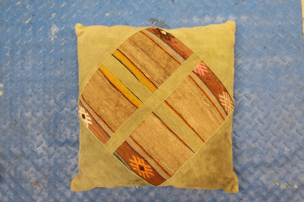 13" x 13" Turkish Handwoven Kilim Pillow Rug