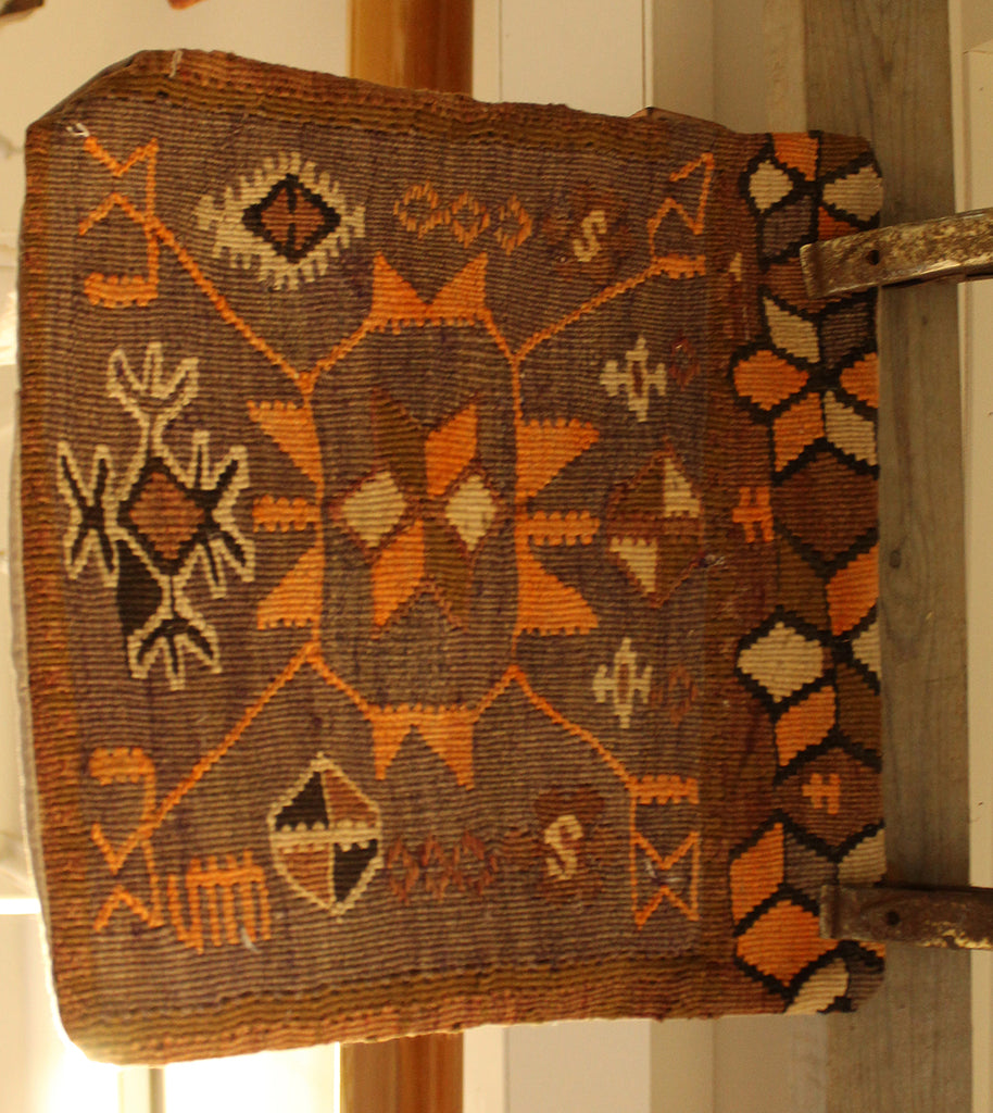 13" x 13" Turkey Handwoven Old Kilim Pillowcase Rug