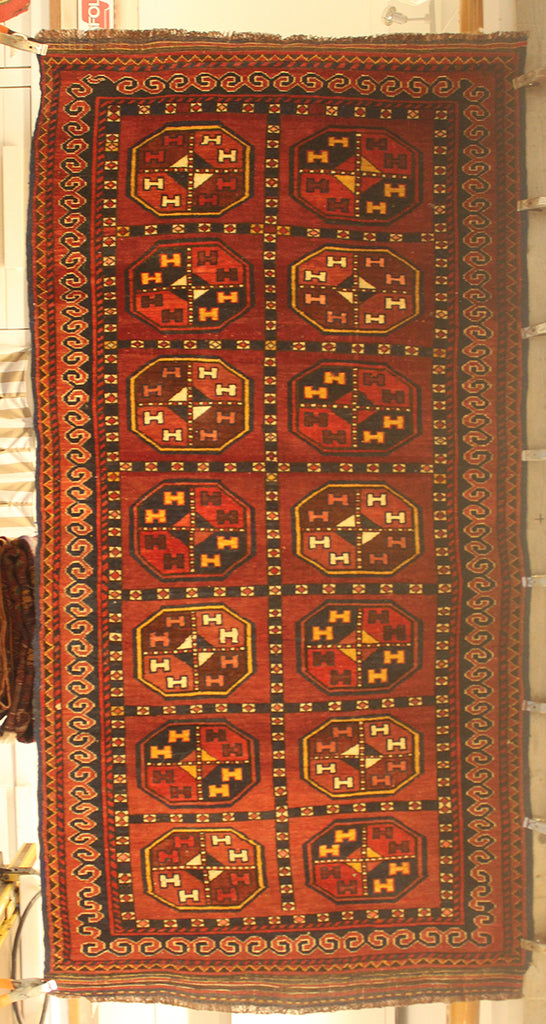 3'6 x 7'10 Kirkizistan Rug Semi-Antique Rug