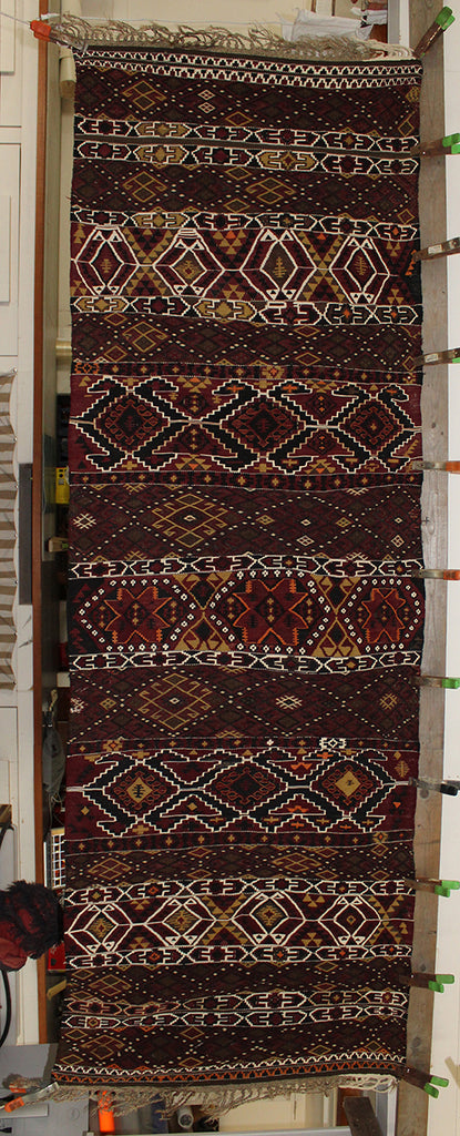 3'3 x 10'2 Turkey Kurdish Herki Rug