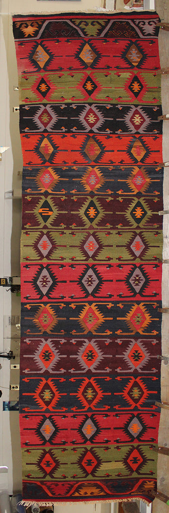 2'4 x 10'8 Turkey Konya Kilim Rug