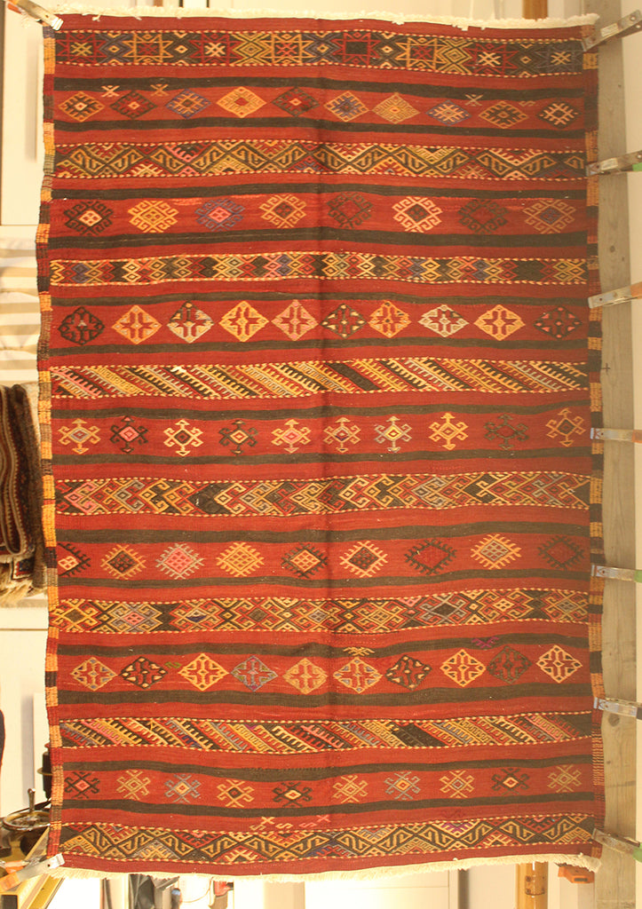 4'2 x 6 Turkey Sivas Kilim Rug