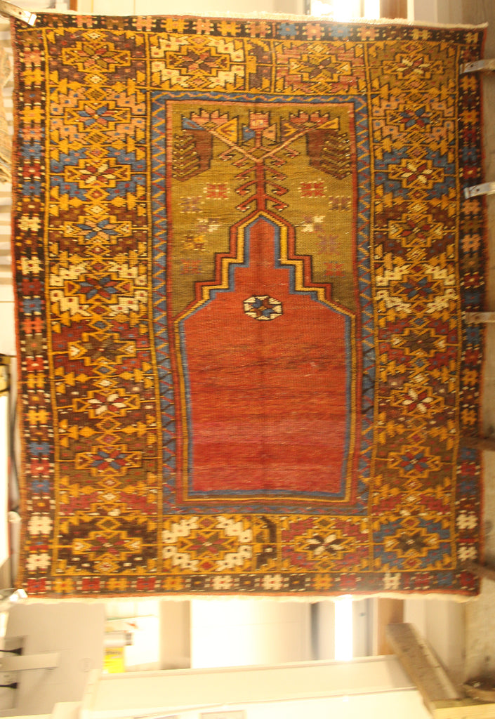 3'7 x 5'8 Turkey Antique -Niedd Yahyali-prayer rug Rug