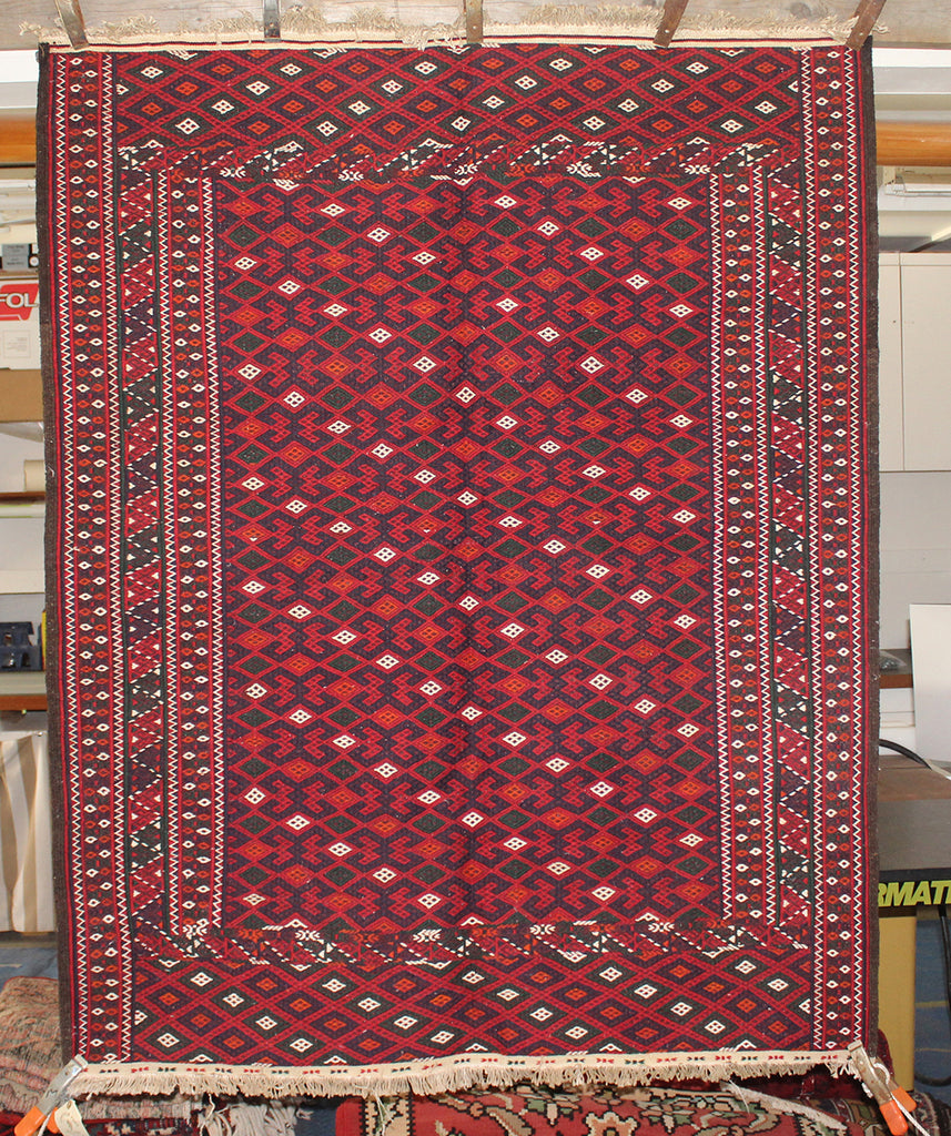 4'3 x 5'4 Turkoman Yomud kilim Rug