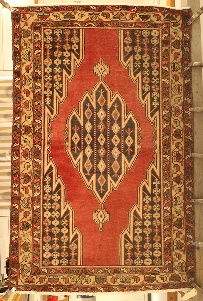 4'2 x 6'4 Persian Maslaghan-Semi-Antique Rug