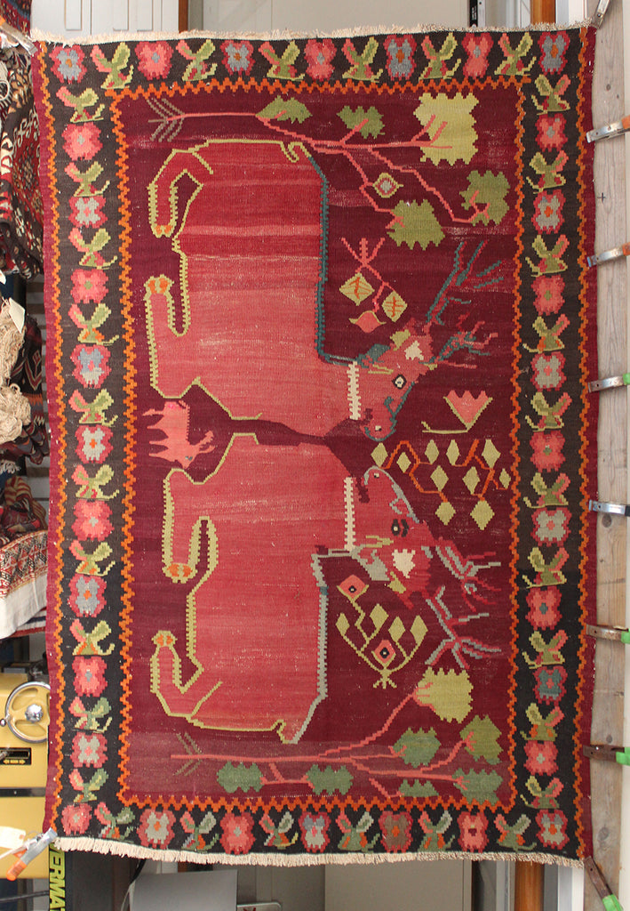 4'6 x 6'4 Macedonia Karaba Kilim-Wedding gift Rug